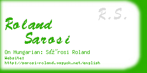 roland sarosi business card